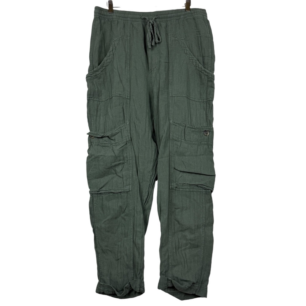 Free People Olive Green Straight Leg Pants - Picture 2 of 6